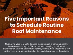 Five Important Reasons to Schedule Routine Roof Maintenance [infographic]